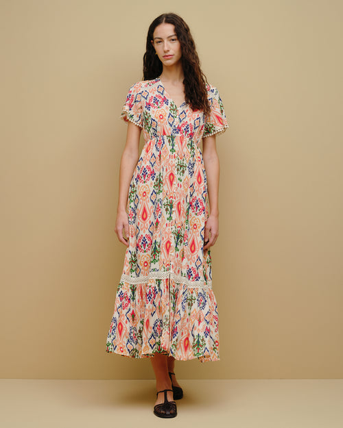 Maxi vestido largo estampado Milena