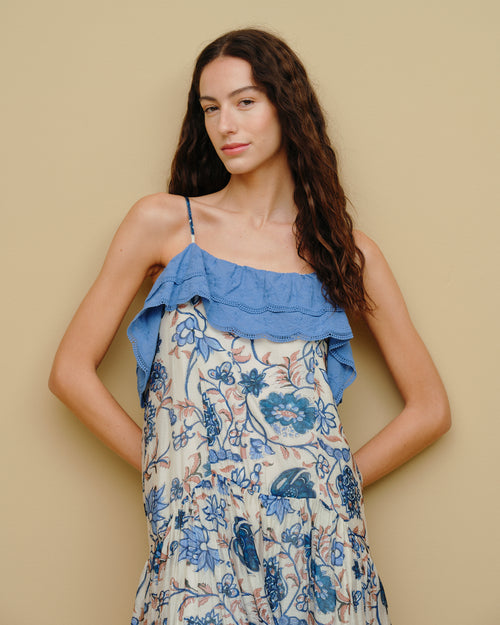 Vestido corto de tirantes estampado Sibel Hover