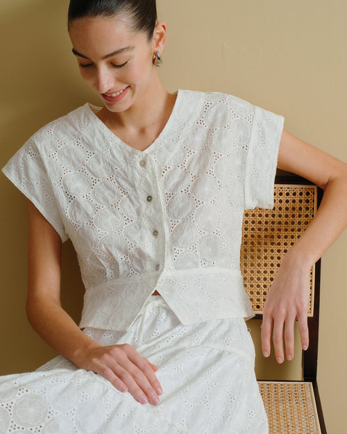 Blusa tela bordada Ilse Hover