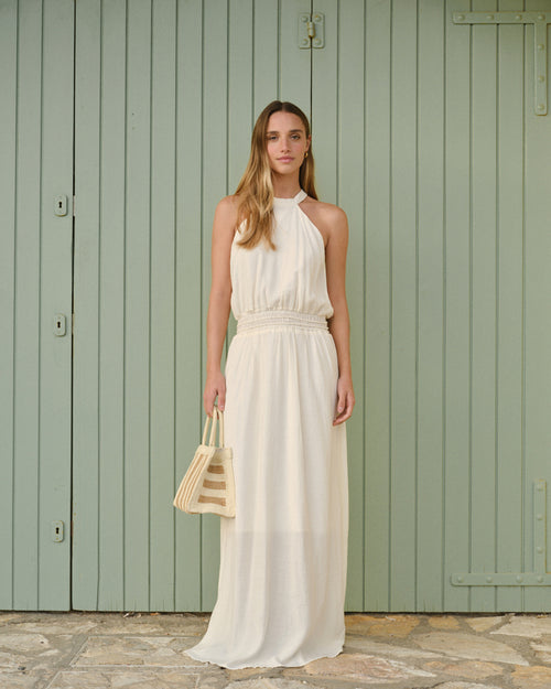 Maxi vestido halter largo Uma