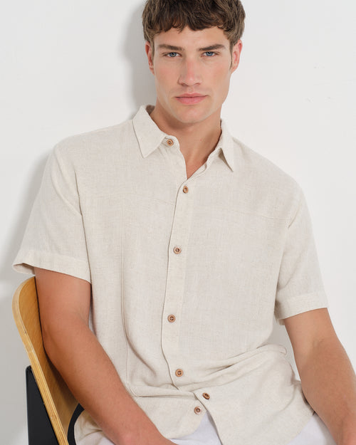 Camisa con lino Constanzo Hover