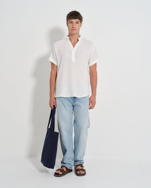 Camisa cuello mao Dylan