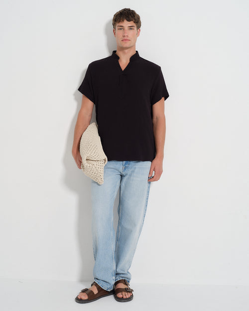 Camisa cuello mao Dylan