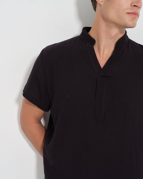 Camisa cuello mao Dylan Hover