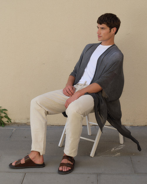 Cardigan fluido texturas combinadas unisex Samir