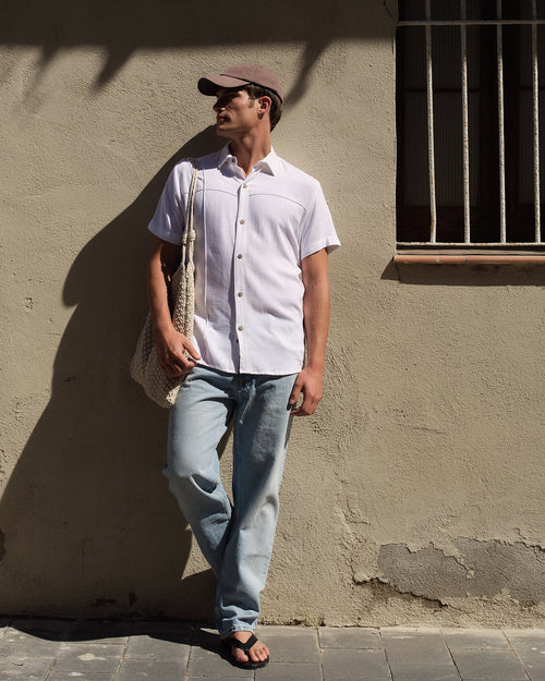 Camisa con lino Constanzo