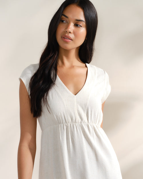 Maxi Vestido largo tela bordada Yamile Hover