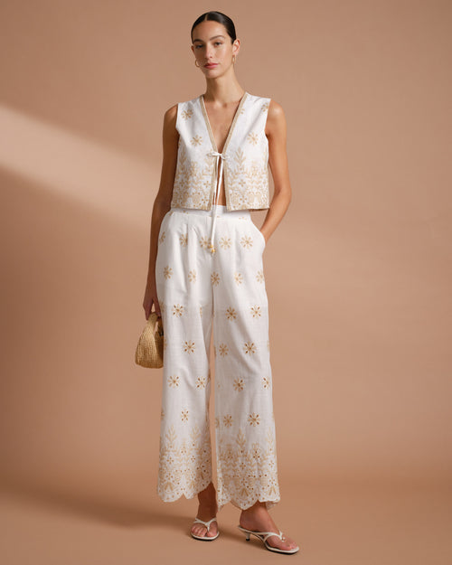 Set de chaleco y pantalon Fiorella