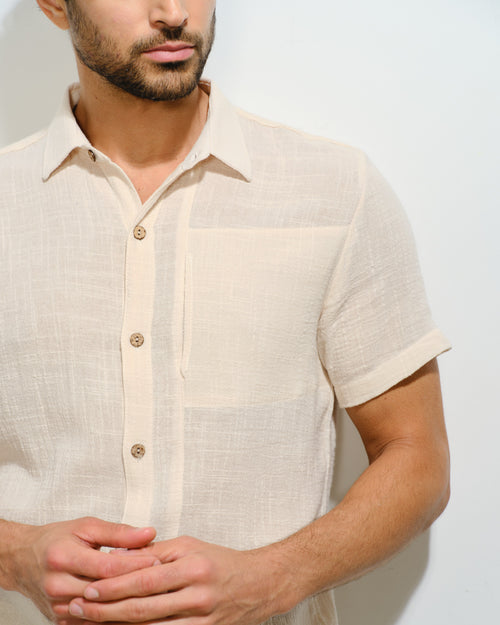 Camisa manga corta algodon manta Amin Hover