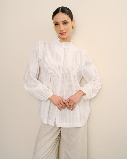 Blusa manga larga peto alforzado Cosenza