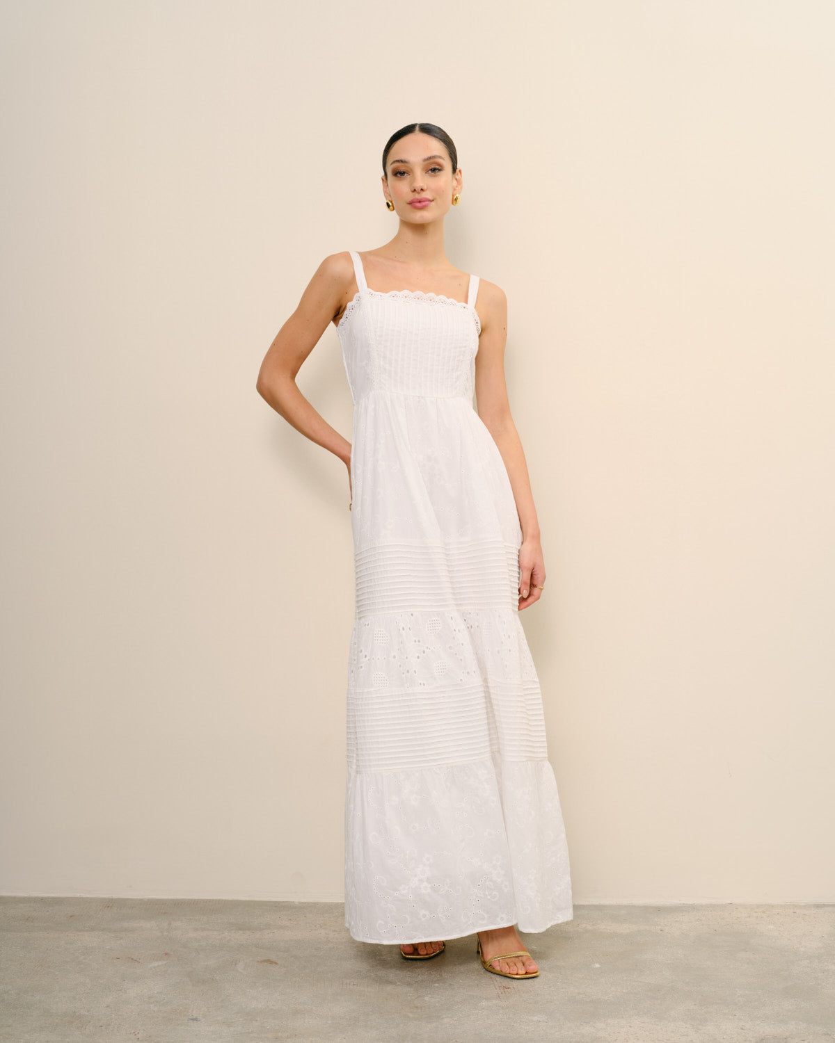 Vestido largo tirantes ajustables caruso Trento – CARUSO