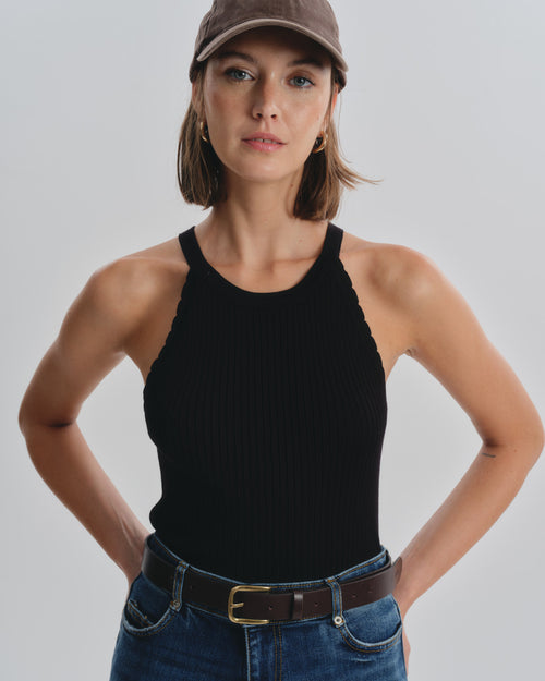 Top halter tejido de punto Nadine Hover