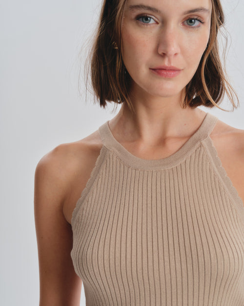 Top halter tejido de punto Nadine Hover