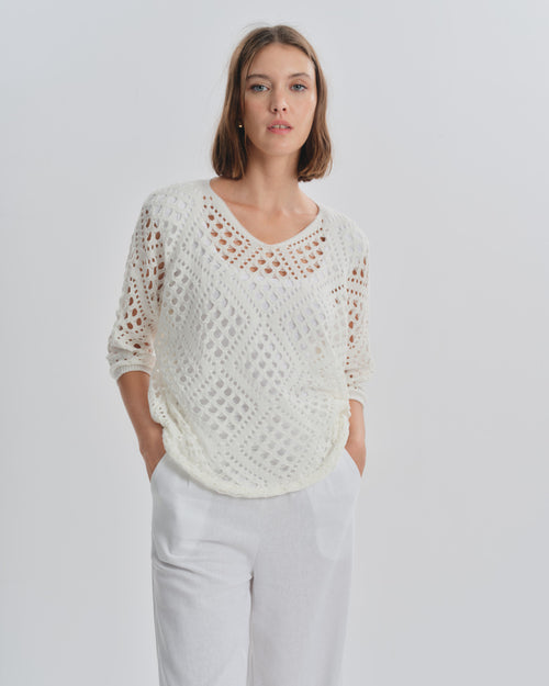 Blusa Oversize crochet Loira
