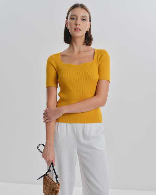 Blusa tejida manga corta Venus