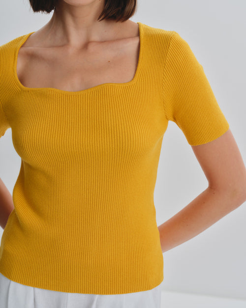 Blusa tejida manga corta Venus Hover