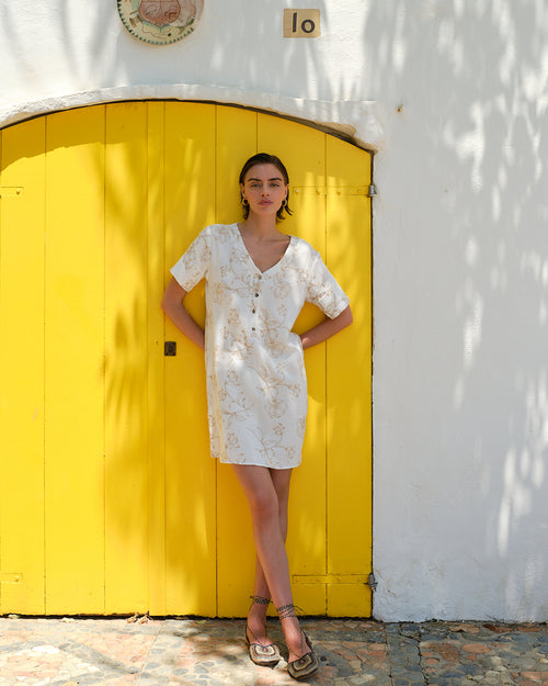 Vestido algodon bordado Helen