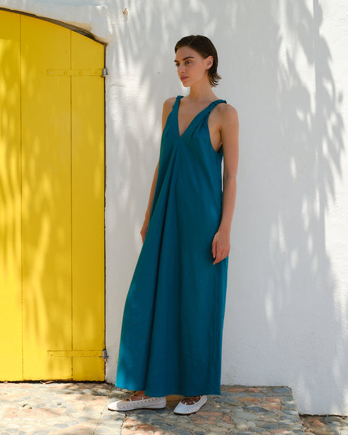 Vestido largo de Lino Marcella Hover