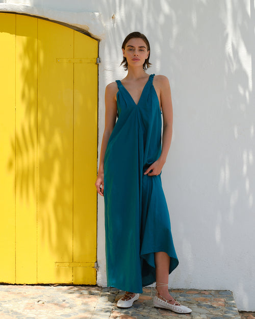 Vestido largo de Lino Marcella