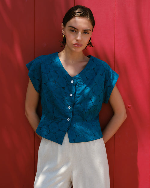 Blusa tela bordada Ilse