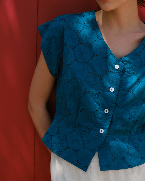 Blusa tela bordada Ilse Hover