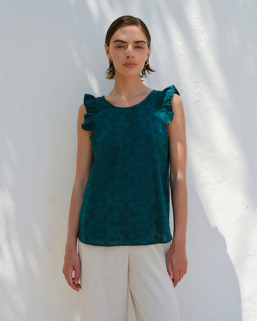 Blusa tela bordada Yuki