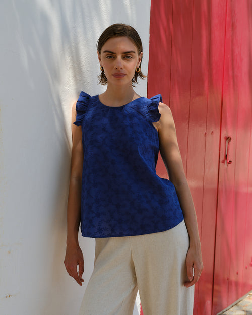 Blusa tela bordada Yuki