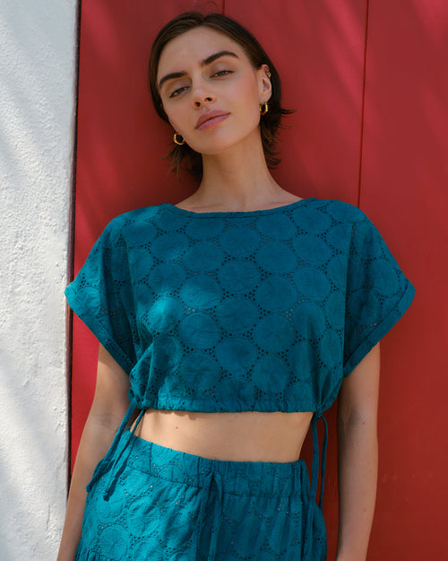 Blusa tela bordada Elvira