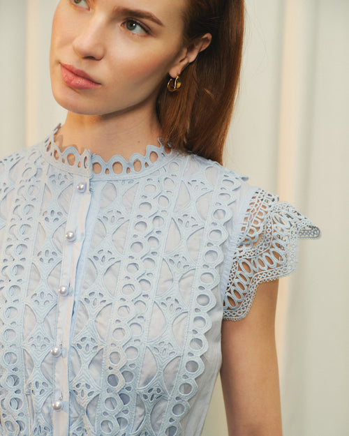 Maxi vestido largo con cinta bordada Petra Hover