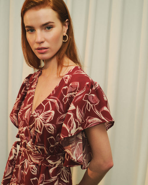 Vestido corto envolvente Janika Hover