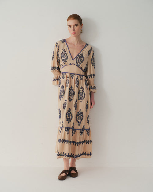 Vestido tela bordado Kalea