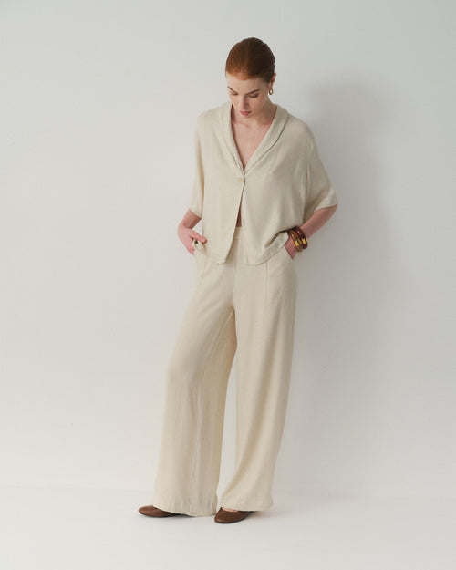 Pantalon con lino Kala/F