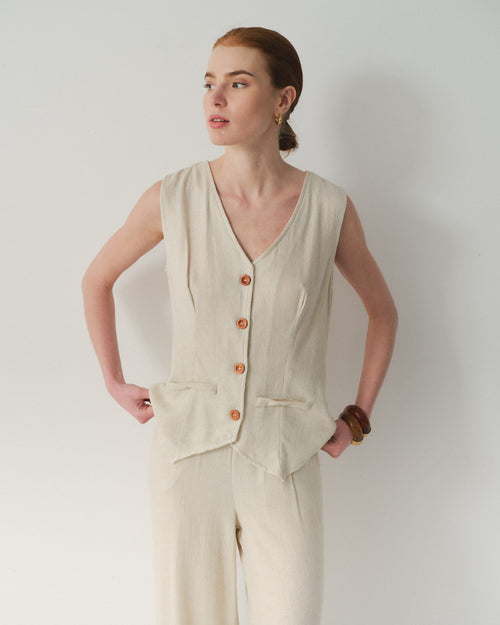 Chaleco con lino Jesica