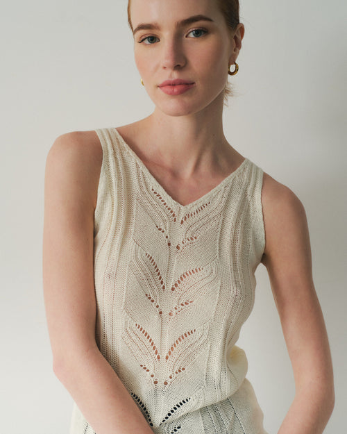 Top de tirantes de crochet Margot Hover