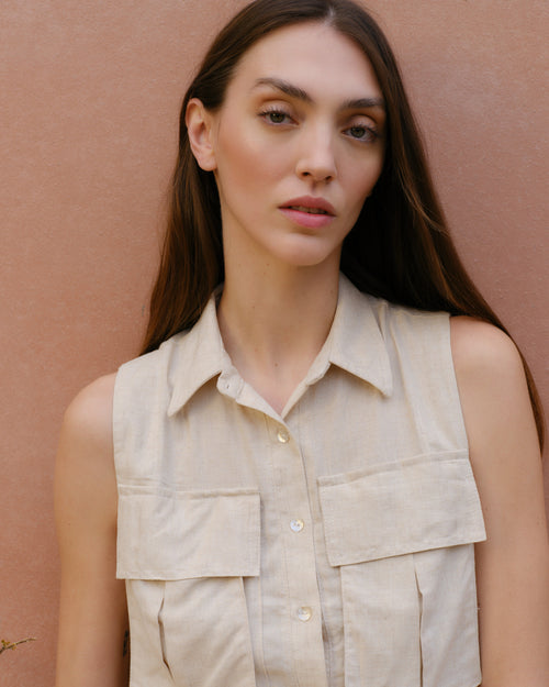 Blusa camisera sin mangas Jenna Hover