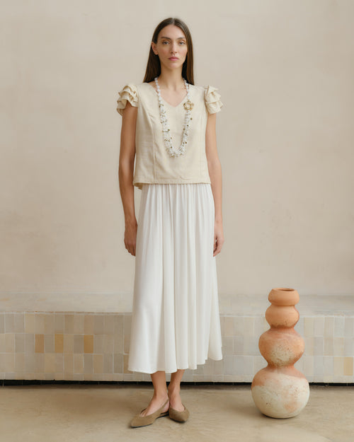 Blusa con lino Angela Hover