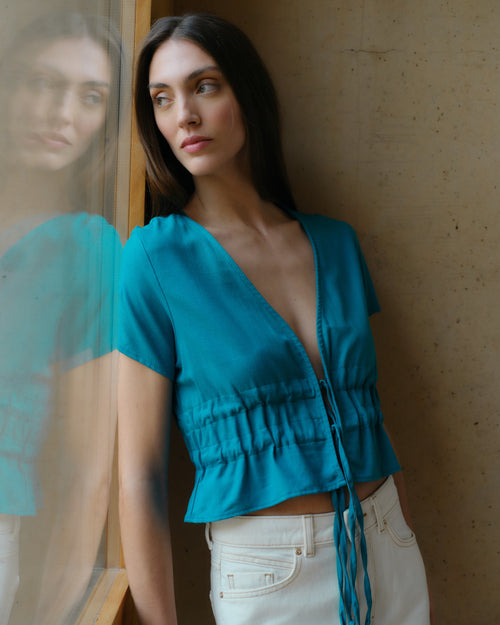 Blusa con cintas Sabrina