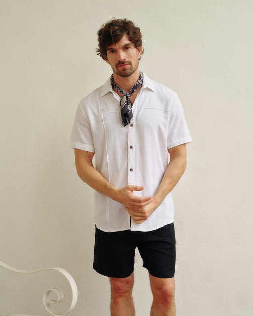 Camisa con lino Constanzo Hover