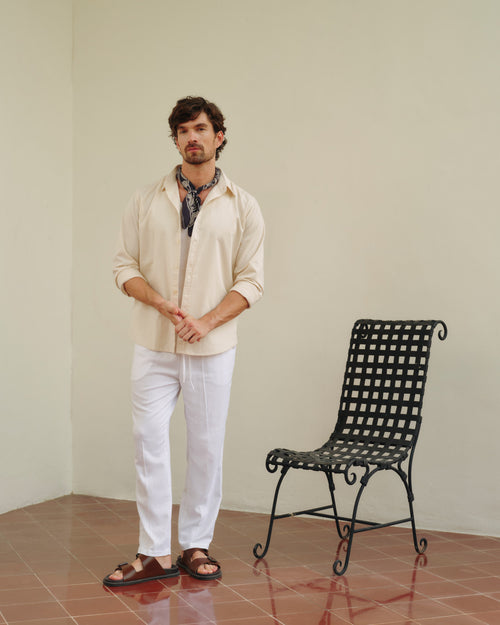 Pantalon con lino Marruecos