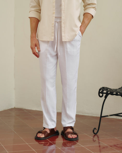 Pantalon con lino Marruecos Hover