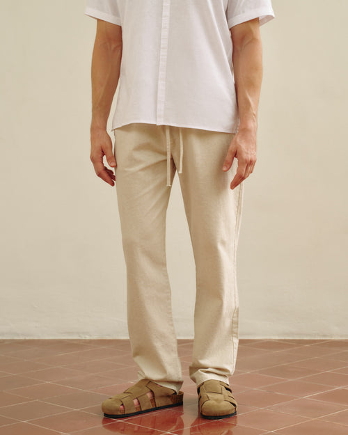 Pantalon con Lino Ferran Hover