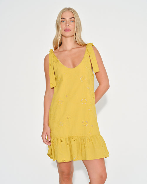 Vestido de tela bordada Tila