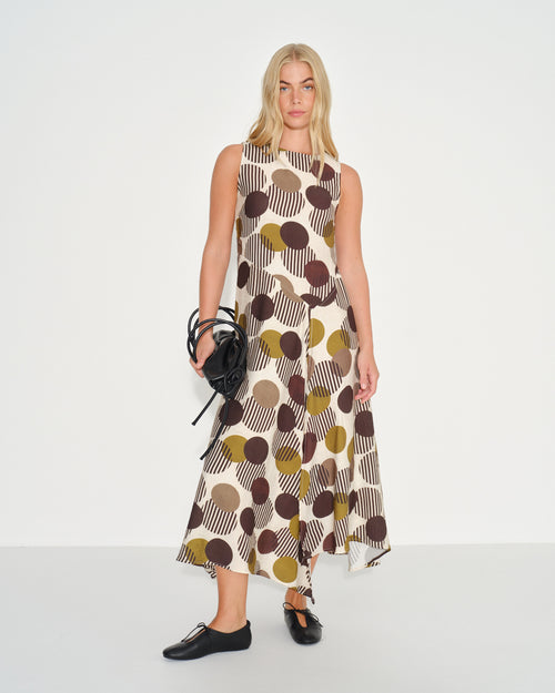 Vestido largo estampado Brigitte Hover
