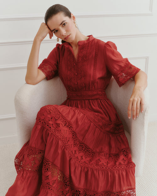 Vestido largo tela satinada Odessa
