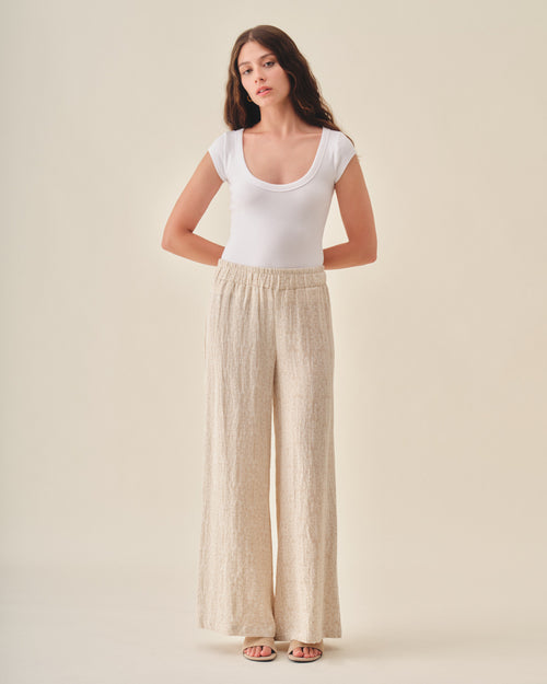 Pantalon con lino Jacquaid Yara