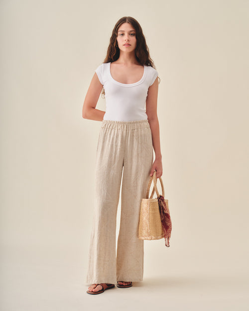 Pantalon con lino Jacquaid Yara