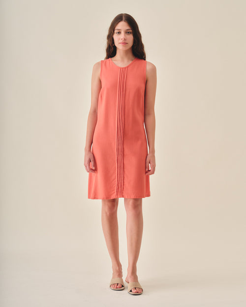 Vestido corto con alforzas Daysi