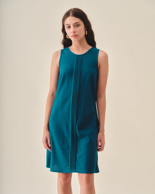 Vestido corto con alforzas Daysi