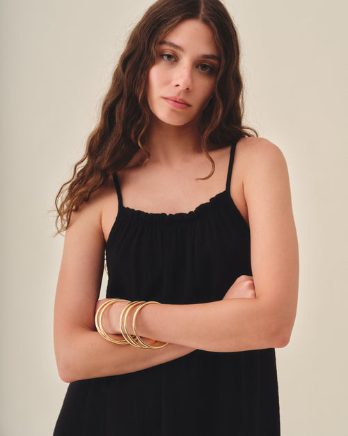 vestido corto de algodon manta Tania Hover