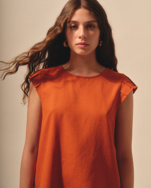 Blusa Cuello Redondo Con Lino Zully Hover